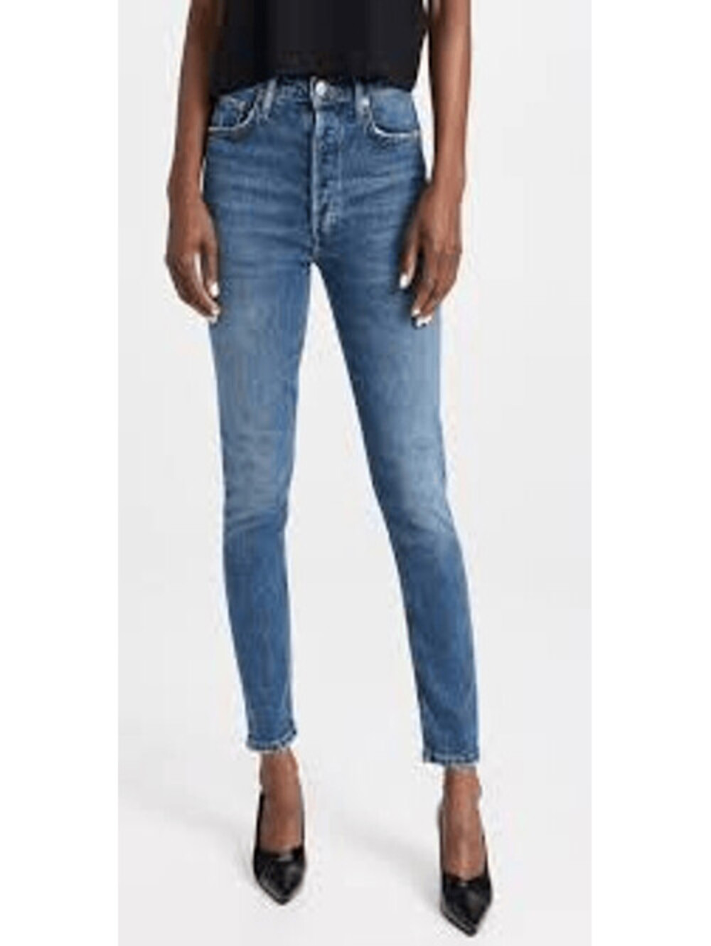 Agolde Nico Jeans Womens 25 High Rise Skinny Blue Wash Denim